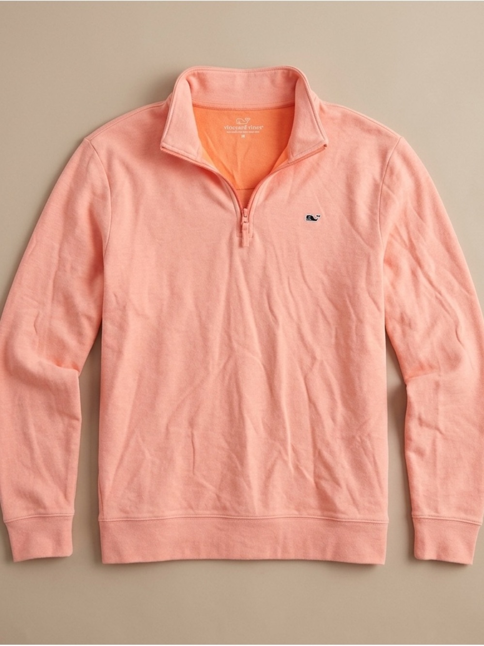 Vineyard Vines Pink Quarter Zip Pullover Sweatshirt Size Medium